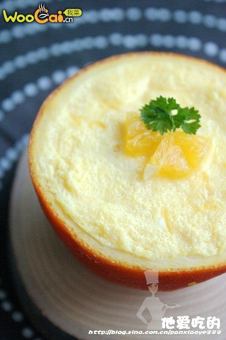 美丽厨娘-鲜橙蒸蛋的做法