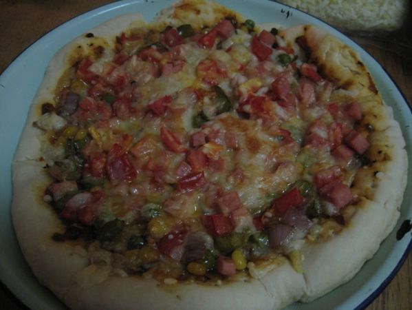 微波炉自制披萨的做法