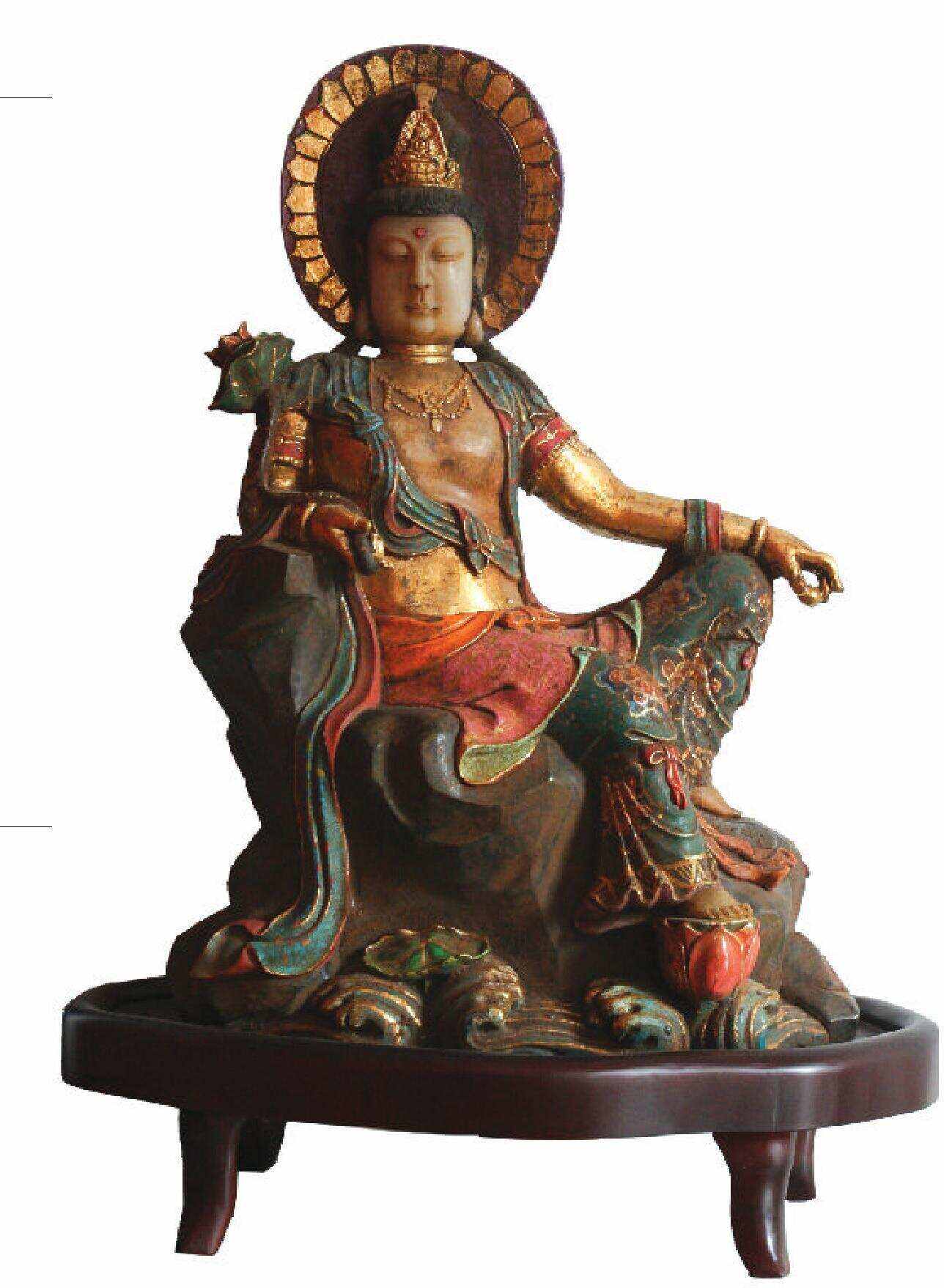 玉雕自在观音坐像